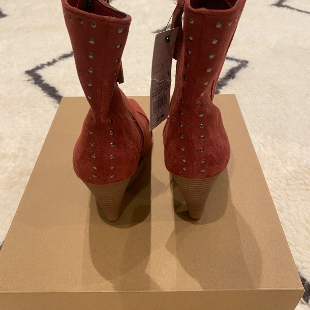Faux Suede Ankle Booties - Picture 2 of 5